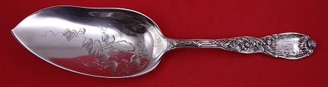 Ice Cream Server Brite-cut w/ morning glories 10 1/2